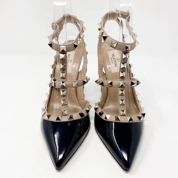 Valentino Garavani Black Rockstud 100 Pump Heels EU 37 US 7 - Picture 3 of 13